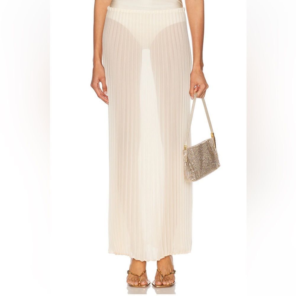 Shani Shemer Thora Maxi Skirt Cream Size Large - Picture 2 of 11